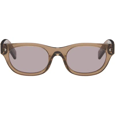 Prada Taupe Pr C09s Sunglasses In Green
