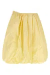 Prada Voluminous Taffeta Skirt Balloon Silhouette In Yellow