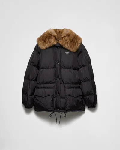 PRADA DAUNENJACKE AUS TECH CANVAS