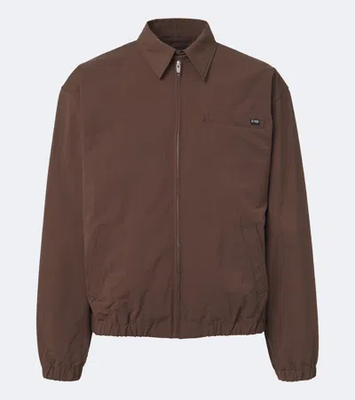 Prada Technical Blouson Jacket In Brown