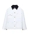 Prada Technical Canvas Blouson Jacket In White