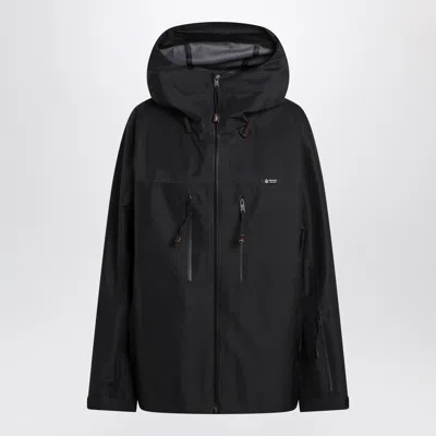 Prada Technical Canvas Mini Jacket With Utility Stitching In Black