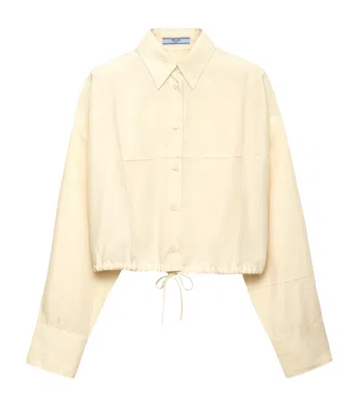 Prada Technical Canvas Oversized Shirt In White