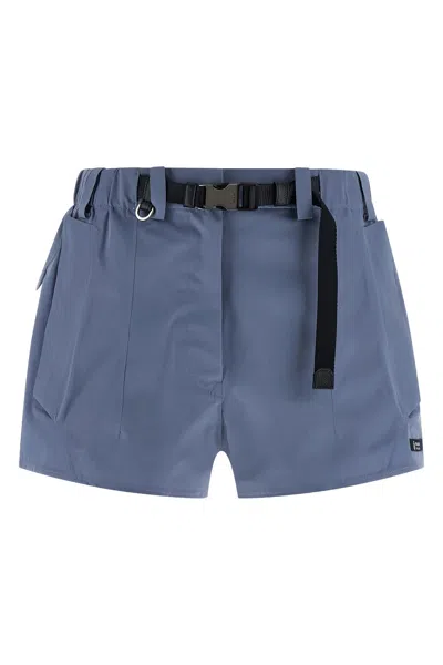 Prada Technical Canvas Shorts In Blue