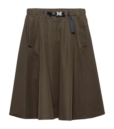 Prada Skirt Featuring Belt Loops And Flap Detail In Black
