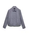 Prada Mens Grey Technical Cotton-blend Blouson Jacket In Gray