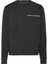 Prada Recycled Double Technical Jersey Sweatshirt In Black