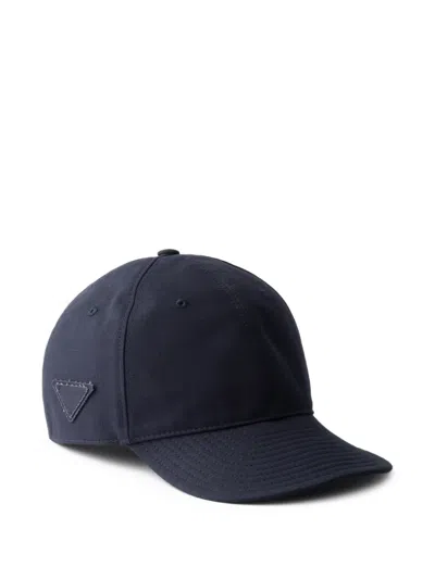 Prada Technical Fabric Baseball Cap In Black
