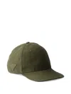 Prada Technical Fabric Baseball Cap In Green