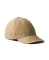 Prada Technical Fabric Baseball Cap In Neutral