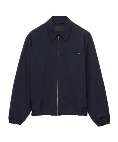 Prada Technical Fabric Blouson Jacket In Blue