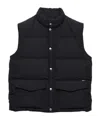 Prada Technical Fabric Down Vest In Black
