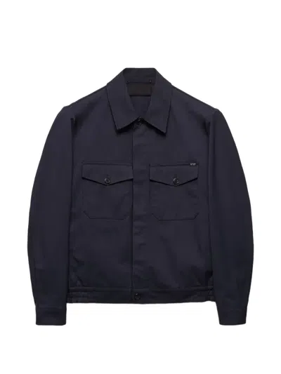 Prada Technical Fabric Jacket In Black