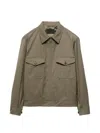 Prada Technical Fabric Jacket In Green