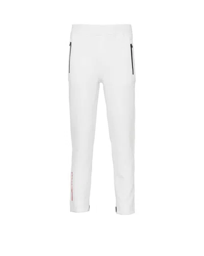 Prada Technical Fabric Joggers With Heat-sealed Taped Seams In White