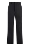 Prada Mens Black Logo-embellished Stretch-woven Trousers