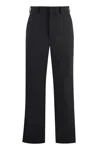 Prada Mens Black Logo-embellished Stretch-woven Trousers