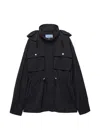Prada Technical Fabric Parka In Black