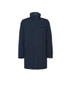 Prada Technical Fabric Raincoat In Navy
