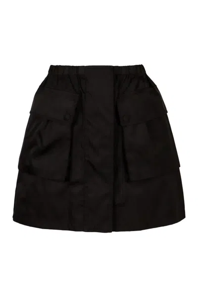 Prada Technical Fabric Skirt In Black