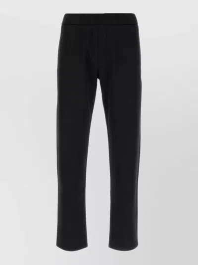 Prada Technical Fabric Slim Fit Mid Rise Pants In Black