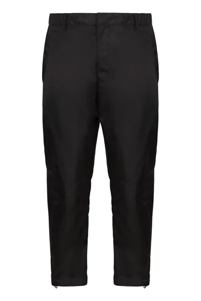 Prada Technical Fabric Trousers In Black