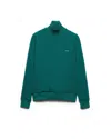 Prada Men's Technical Fabric Turtleneck Sweatshirt In Green