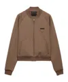 Prada Technical Fleece Blouson Jacket In Brown