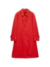 Prada Technical Gabardine Coat In Red