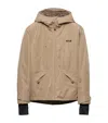 Prada Technical Hooded Jacket In Neutral