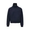 Prada Technical Jersey Full-zip Track Jacket In Blue