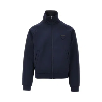 PRADA TECHNICAL JERSEY FULL-ZIP TRACK JACKET