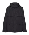 Prada Technical Lightweight Hooded Jacket In Black
