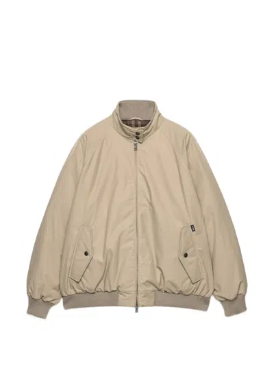 Prada Technical Poplin Down Jacket In Nude