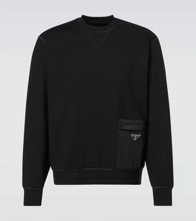 Prada Technical Sweatshirt In Black