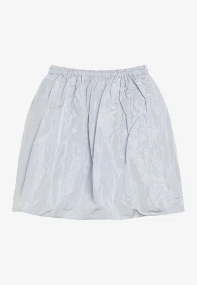 Prada Technical Taffeta Mini Skirt In Blue
