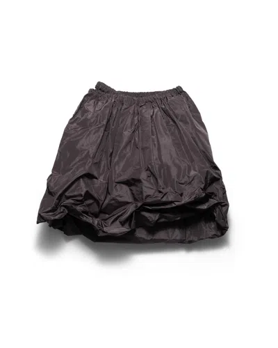 Prada Technical Taffeta Skirt In Black