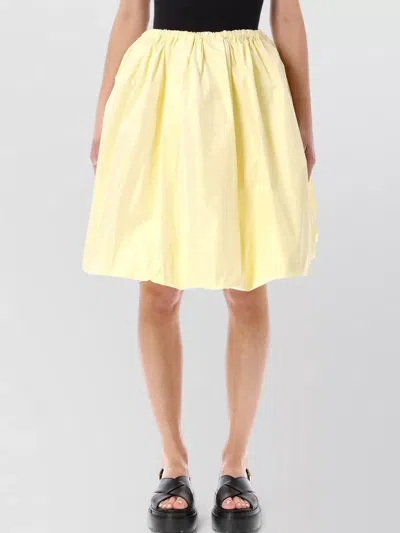 PRADA TECHNICAL TAFFETA SKIRT GATHERED WAIST