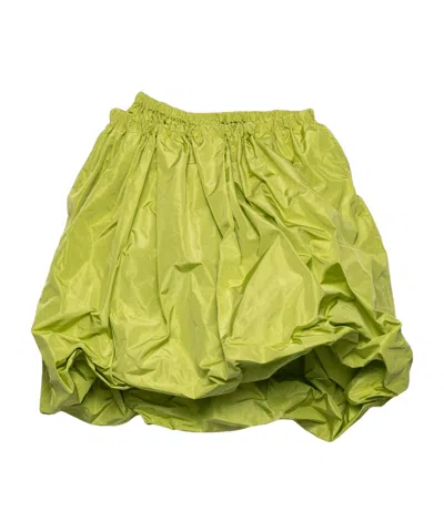 Prada Technical Taffeta Skirt In Green