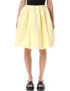 Prada Voluminous Taffeta Skirt Balloon Silhouette In Multi