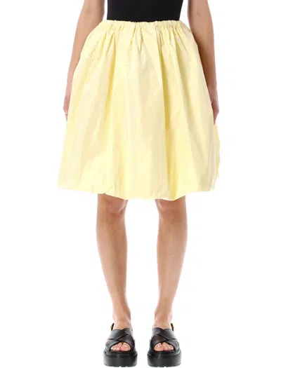 Prada Silk Taffeta Mini Skirt In Yellow