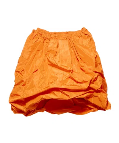 Prada Technical Taffeta Skirt In Orange