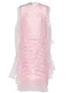 Prada Technical Voile Dress In Rosa