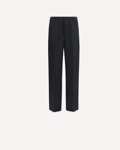 Prada Technical Wide-leg Pants In Canvas In Black