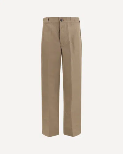 Prada Technical Wide-leg Pants In Canvas In Brown