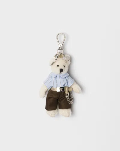 PRADA TEDDY KEYCHAIN CHARM