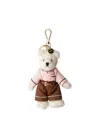 Prada Teddy Bear Keychain Charm In Gold