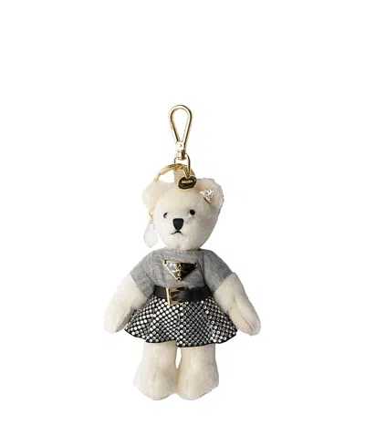Prada Teddy Key Ring Charm In Pink