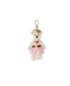 Prada Teddy Keychain Charm In White
