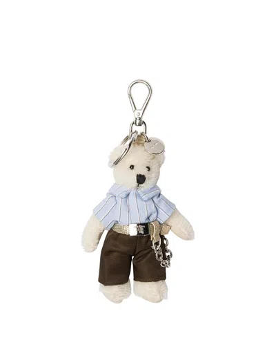 Prada Teddy Keychain Charm In Multi